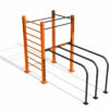 Calisthenics toestel Petum 16 Calisthenics bootcamp station model Petum +. Voorzien van extra verticale liggers aan 1 zijde, voor nog meer oefeningen.